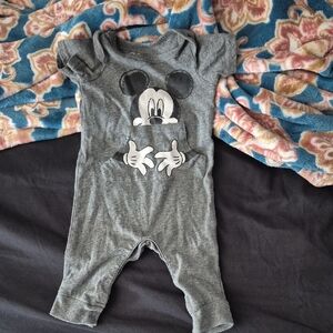 Disney Gray Mickey Mouse Kids Footie